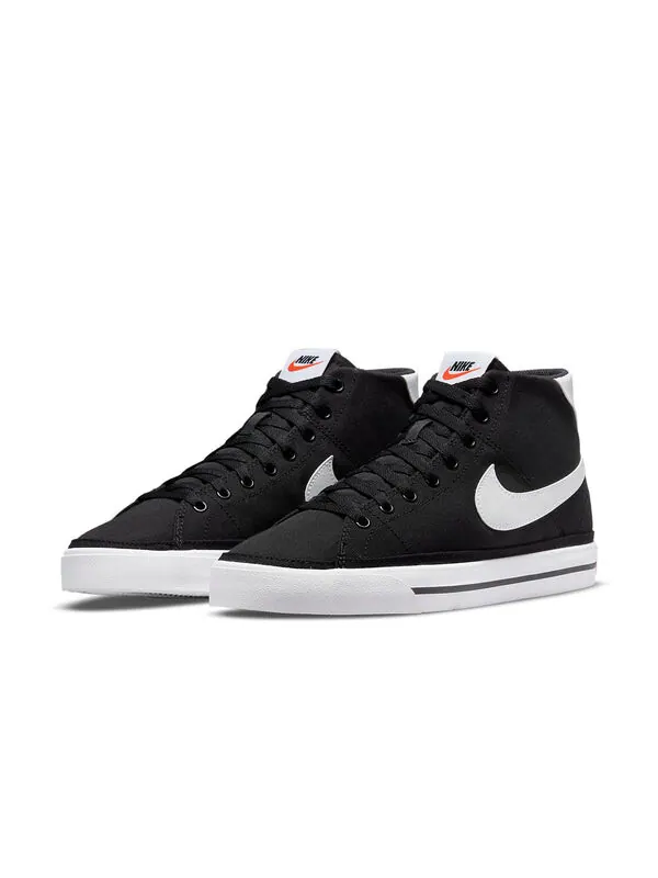Кроссовки Court Legacy Canvas Mid Nike — изображение 3 из 4, черный/белый