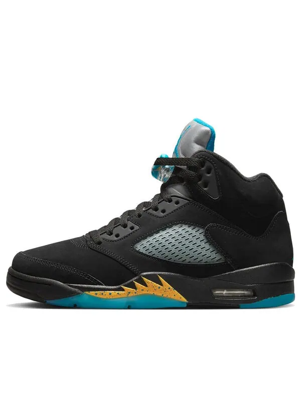Кроссовки 5 retro 'aqua' Air Jordan — изображение 1 из 4, черный