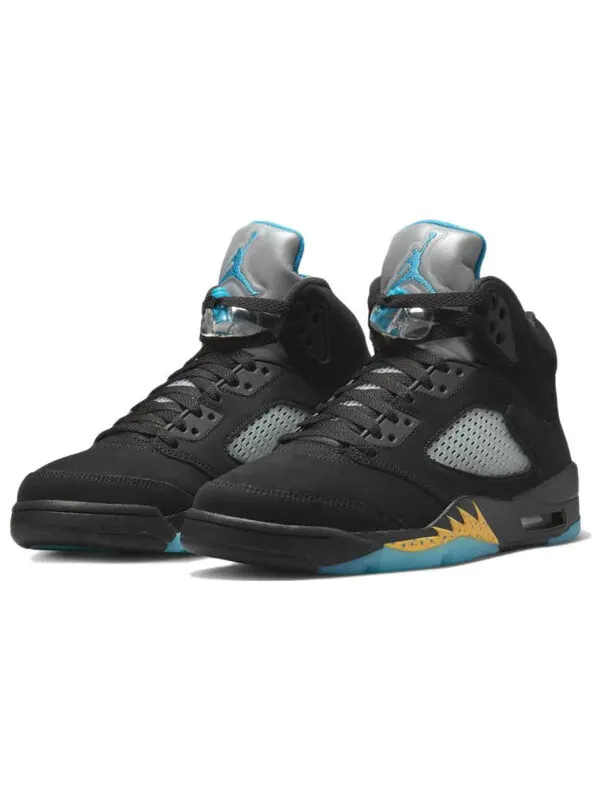 Кроссовки 5 retro 'aqua' Air Jordan — изображение 3 из 4, черный