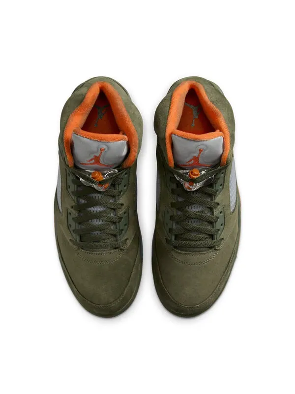 Кроссовки 5 ретро Air Jordan — изображение 3 из 4, оливковый/оранжевый