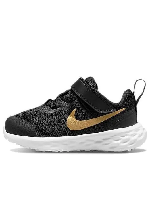 Кроссовки (TD) Nike Revolution 6 Low-Top Running Shoes Black/Gold — изображение 1 из 4, черный/золотистый