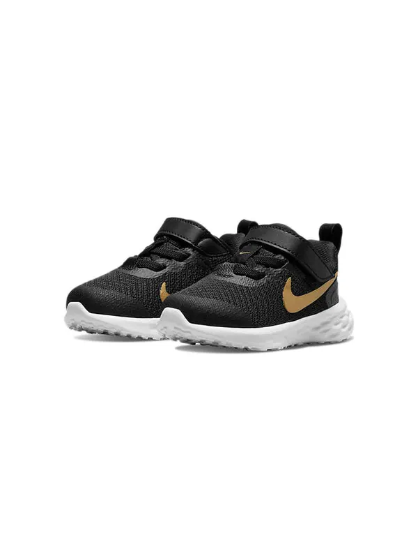 Кроссовки (TD) Nike Revolution 6 Low-Top Running Shoes Black/Gold — изображение 3 из 4, черный/золотистый