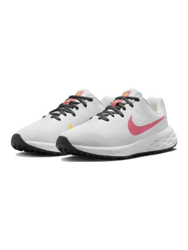 Кроссовки (GS) Nike Revolution 6 Road Running Shoes 'White Gridiron Orange Sea Coral' — изображение 3 из 4, белый//оранжевый