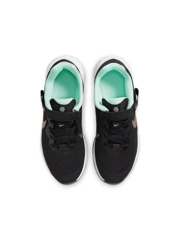 Кроссовки Revolution 6 Flyease Nike — изображение 4 из 4, черный/белый/золотистый