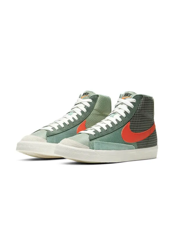 Кроссовки blazer mid '77 'patch - dutch green' Nike — изображение 3 из 4, зеленый/оранжевый/белый