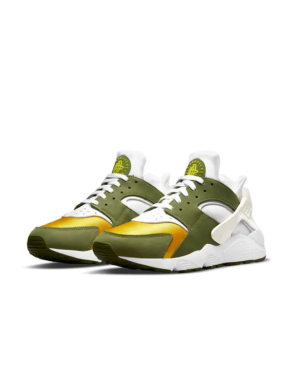 Кроссовки x stussy air huarache le Nike — изображение 3 из 4, белый/зеленый/желтый