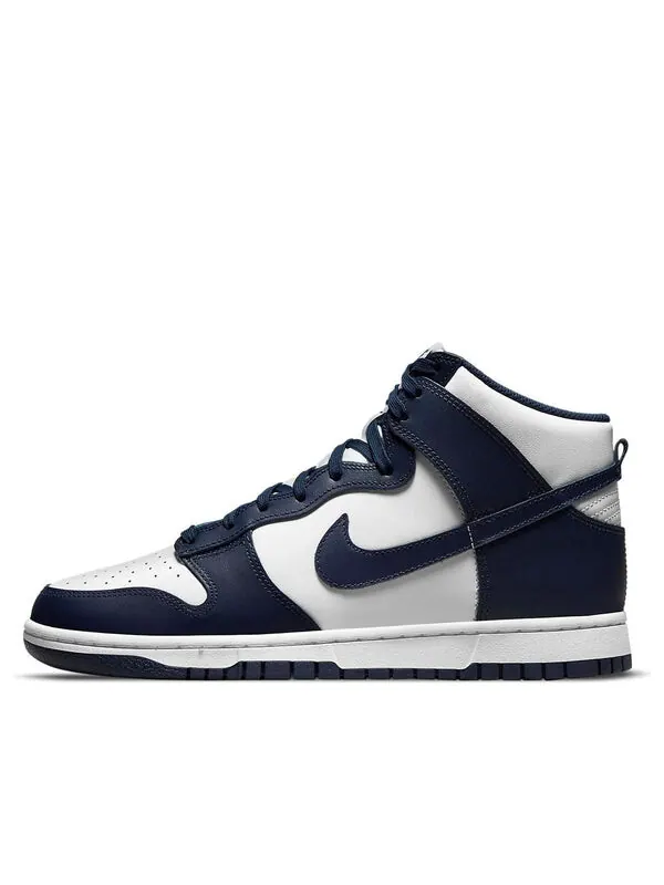 Кроссовки данк высокие Nike — изображение 1 из 4, белый/темно-синий