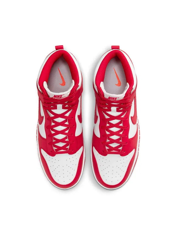 Кроссовки данк высокие Nike — изображение 4 из 4, белый/красный