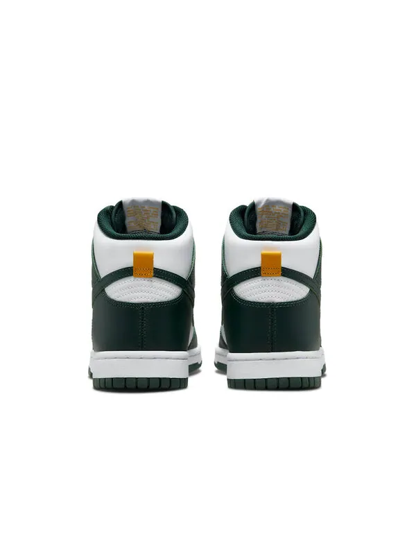 Кроссовки данк высокие Nike — изображение 3 из 4, зеленый/белый/золотистый