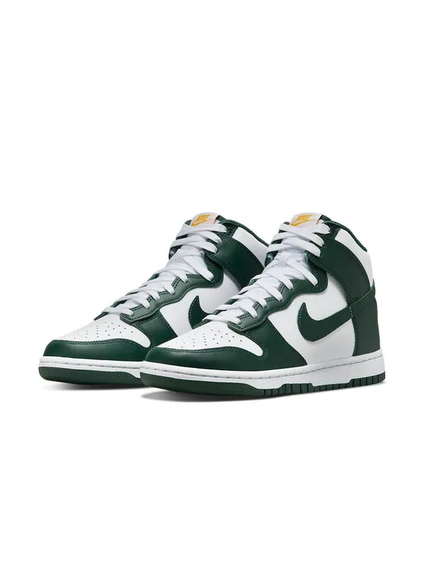 Кроссовки данк высокие Nike — изображение 4 из 4, зеленый/белый/золотистый