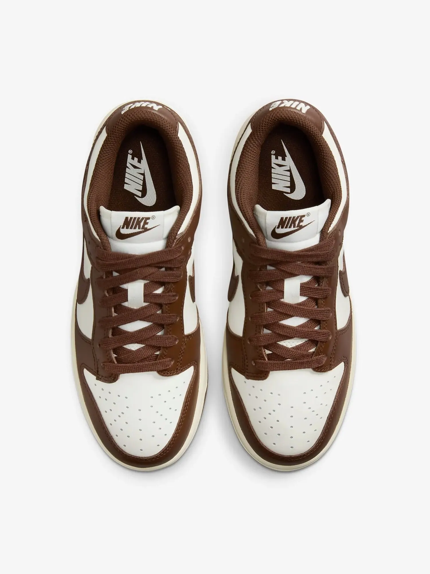 Кроссовки Nike Dunk Low Cacao Wow, кожаные — изображение 3 из 9, коричневый