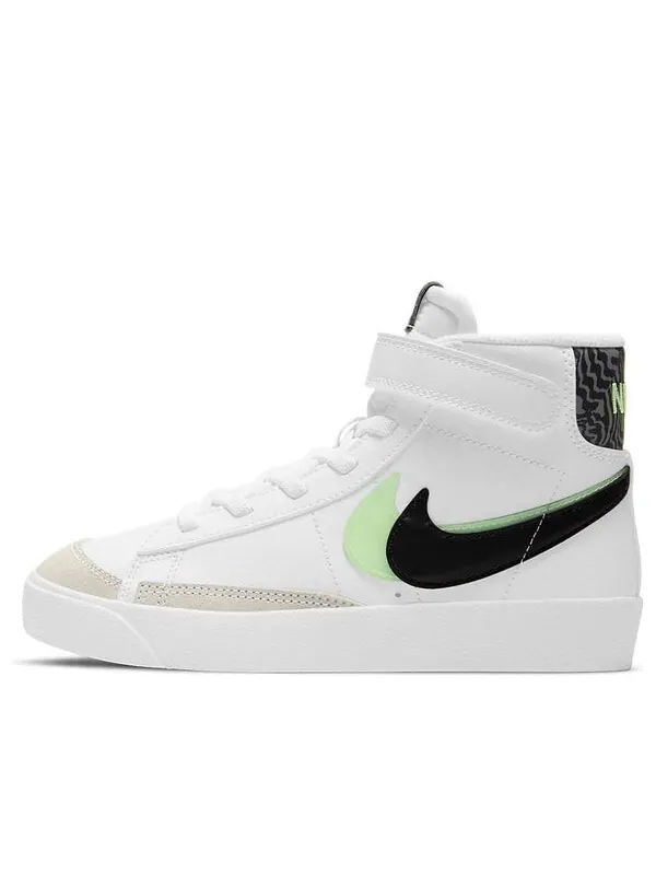 Кроссовки blazer mid '77 se 'double swoosh - white vapor green' Nike — изображение 1 из 4, черный/белый/зеленый