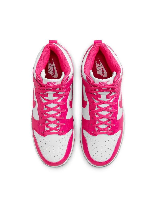 Кроссовки данк высокие Nike — изображение 4 из 4, белый/розовый