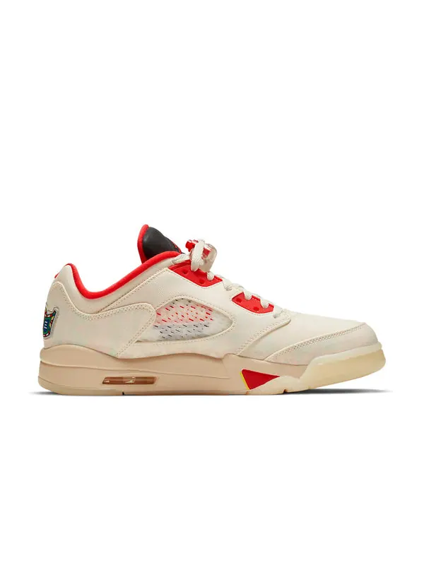 Кроссовки 5 retro low 'chinese new year' 2021 Air Jordan — изображение 2 из 4, красный/желтый/белый