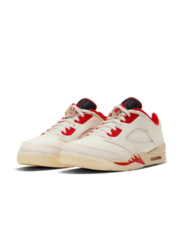 Кроссовки 5 retro low 'chinese new year' 2021 Air Jordan — изображение 4 из 4, красный/желтый/белый