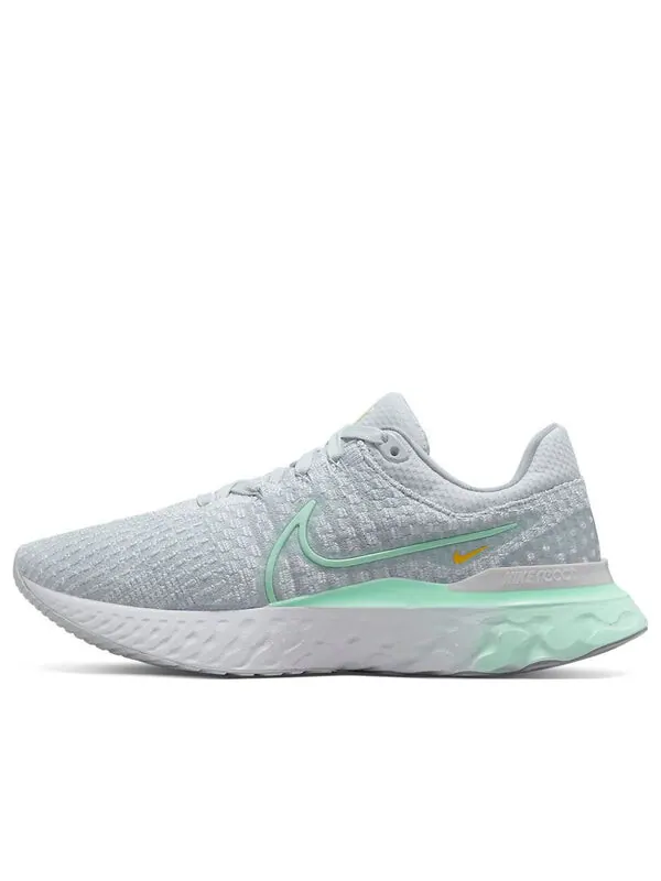 Кроссовки react infinity run flyknit 3 Nike — изображение 1 из 4, серый/зеленый