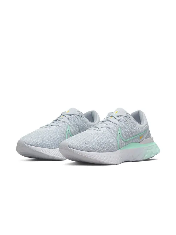 Кроссовки react infinity run flyknit 3 Nike — изображение 3 из 4, серый/зеленый