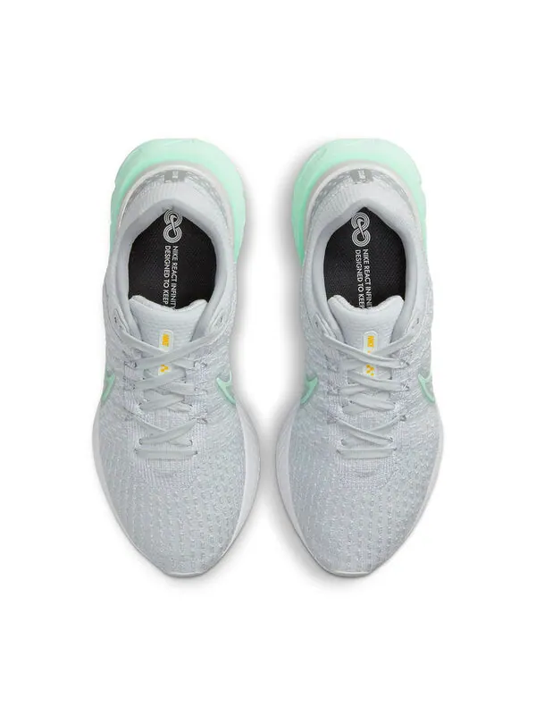 Кроссовки react infinity run flyknit 3 Nike — изображение 4 из 4, серый/зеленый
