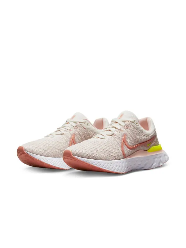Кроссовки react infinity run flyknit 3 Nike — изображение 3 из 4, розовый/белый/желтый