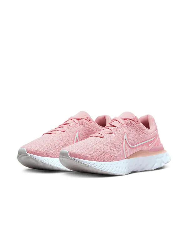 Кроссовки react infinity run flyknit 3 Nike — изображение 3 из 4, розовый/белый