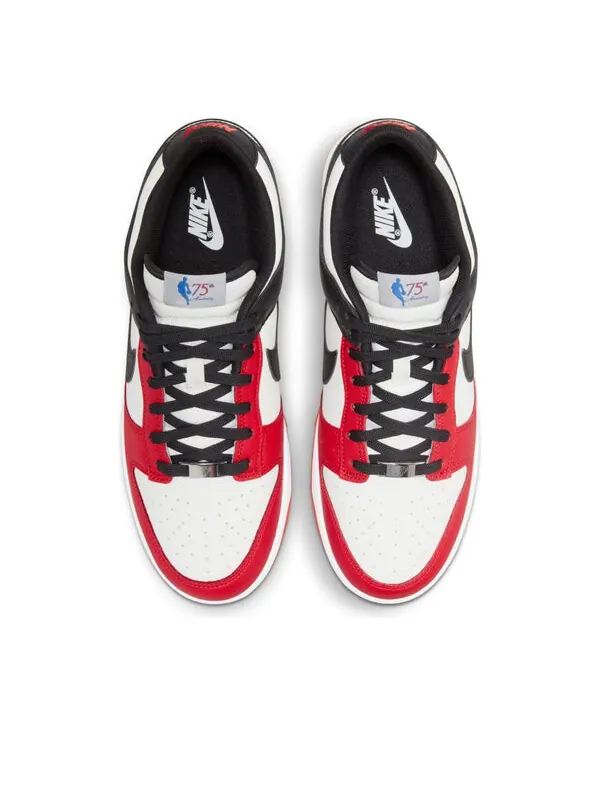 Кроссовки x nba dunk low emb '75th anniversary - bulls' Nike — изображение 4 из 4, черный/красный/черный