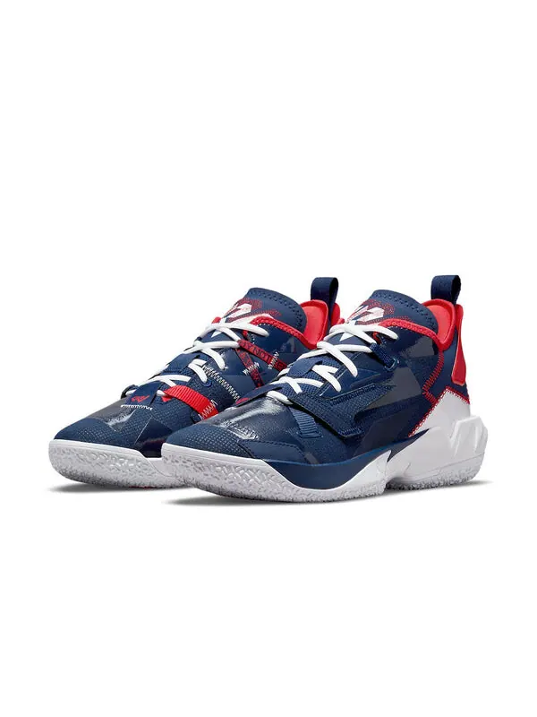 Кроссовки почему не zer0.4 pf Air Jordan — изображение 3 из 4, синий/белый/красный