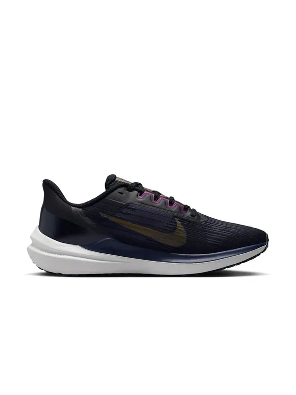 Кроссовки Air Winflo 9 Nike — изображение 2 из 4, черный/синий/золотистый