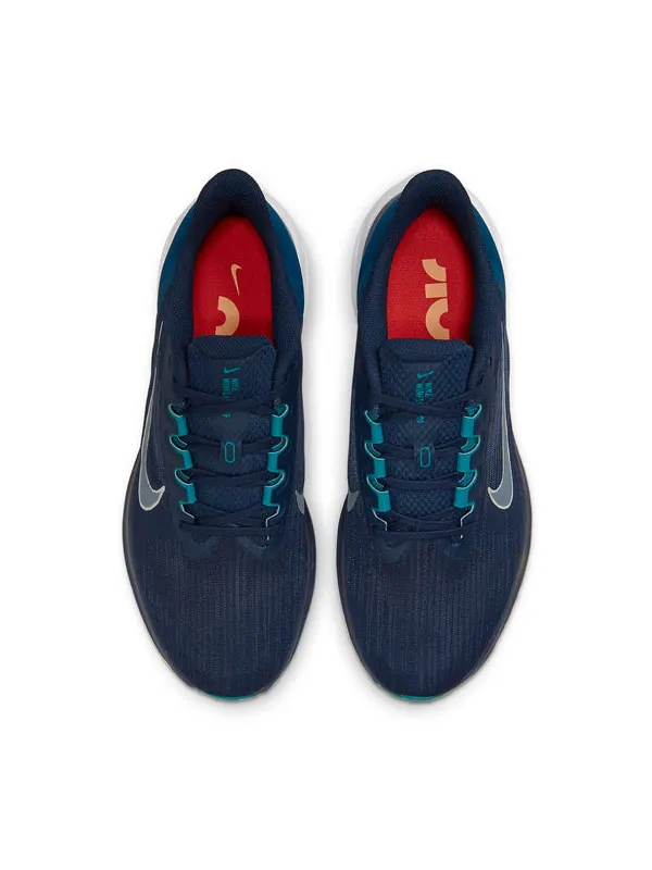 Кроссовки air zoom winflo 9 'obsidian valerian blue' Nike — изображение 4 из 4, синий/яркий/зеленый