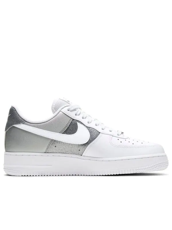 Кроссовки air force 1 '07 'white metallic silver' Nike — изображение 2 из 4, белый/серебристый