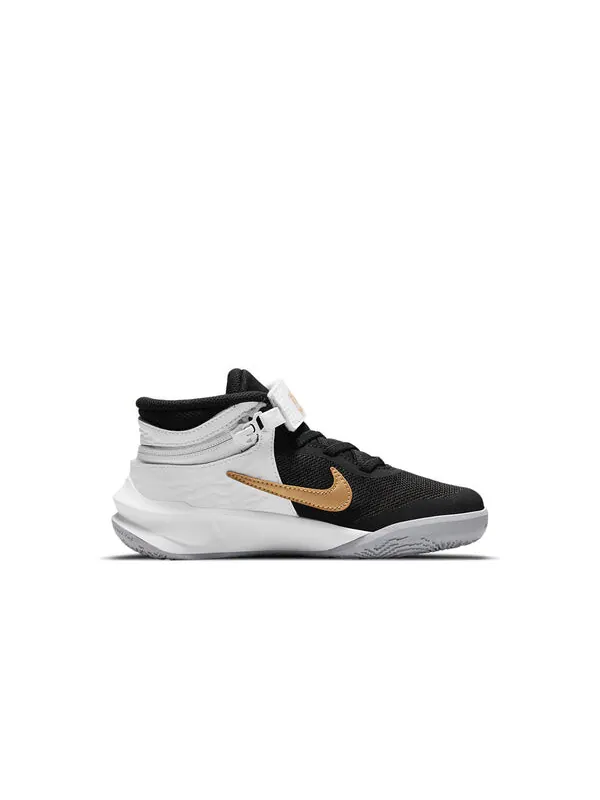 Кроссовки команда hustle d 10 flyease Nike — изображение 2 из 4, черный/белый/золотистый