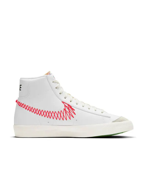 Кроссовки blazer mid '77 vintage 'double zig zag stitched swoosh' Nike — изображение 2 из 4, белый/красный