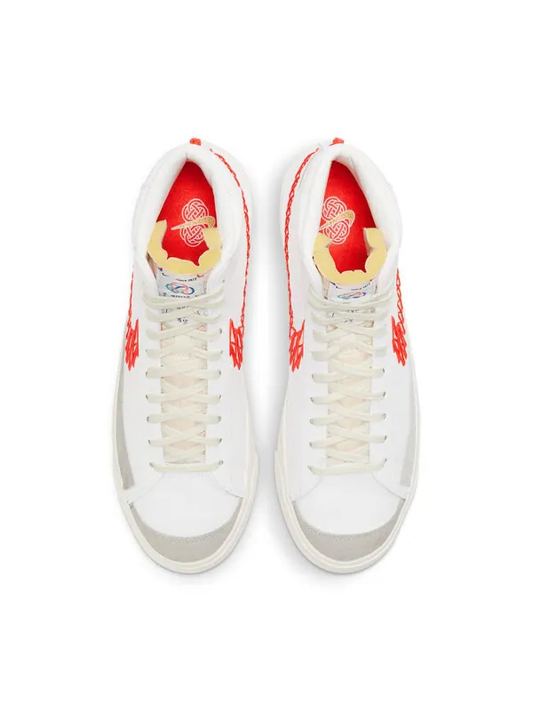 Кроссовки blazer mid '77 vintage 'double zig zag stitched swoosh' Nike — изображение 4 из 4, белый/красный
