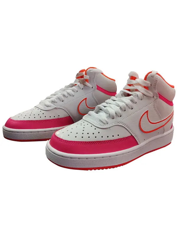 Кроссовки Court Vision Mid для белых розовых Nike — изображение 3 из 4, белый/розовый