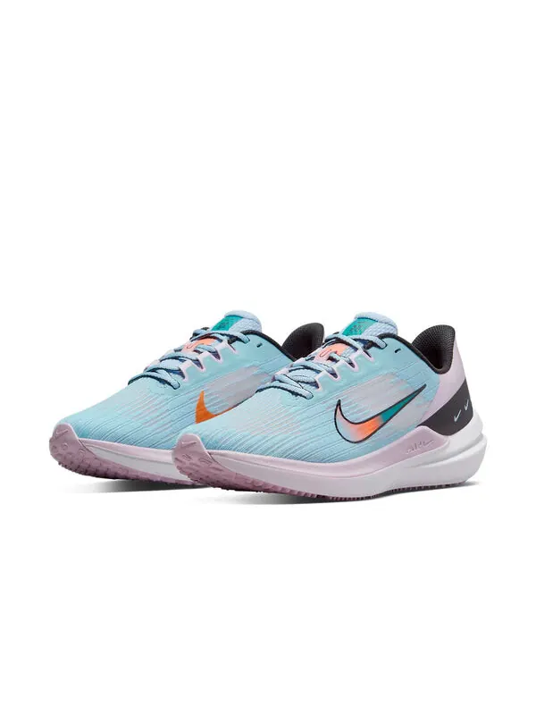 Кроссовки air winflo 9 low top розовые Nike — изображение 3 из 4, синий/розовый