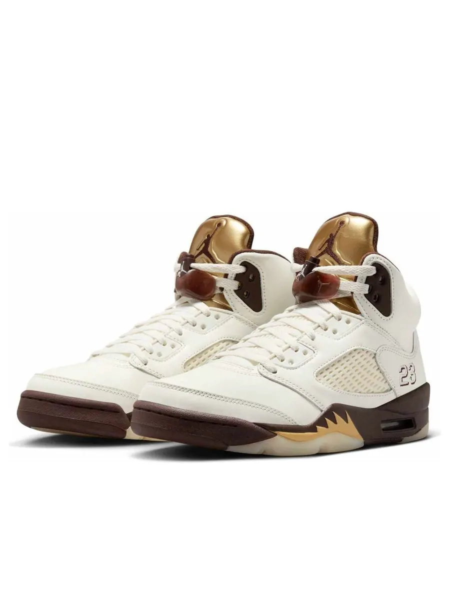 Кроссовки (WMNS) Air Jordan 5 'Golden Ticket' — изображение 3 из 6, коричневый