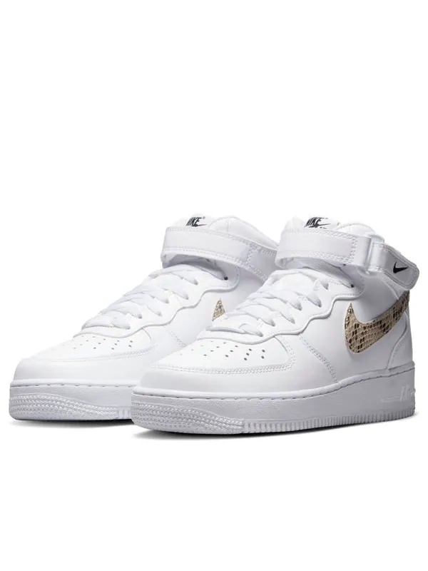 Кроссовки air force 1 '07 mid 'snakeskin swoosh' Nike — изображение 3 из 4, белый/черный