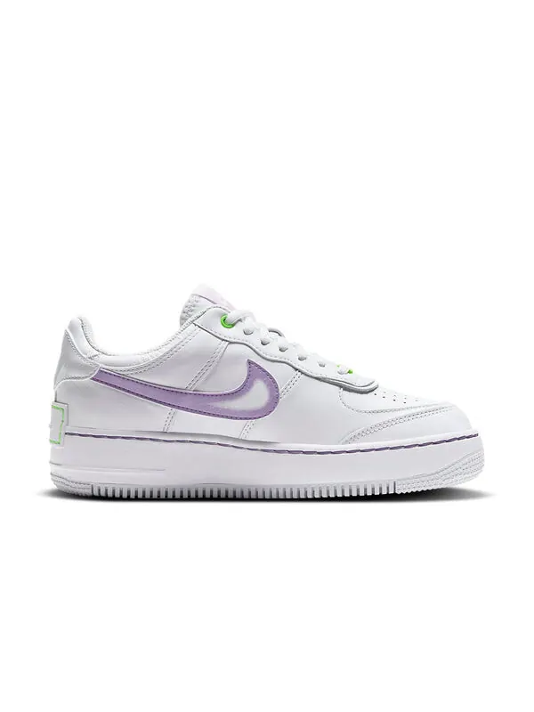 Кроссовки air force 1 shadow Nike — изображение 2 из 4, белый/зеленый/фиолетовый