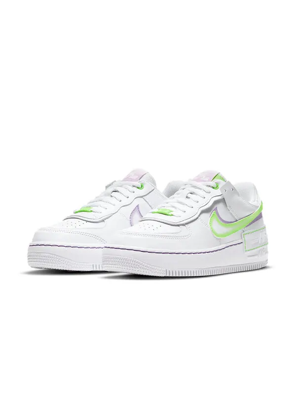 Кроссовки air force 1 shadow Nike — изображение 3 из 4, белый/зеленый/фиолетовый