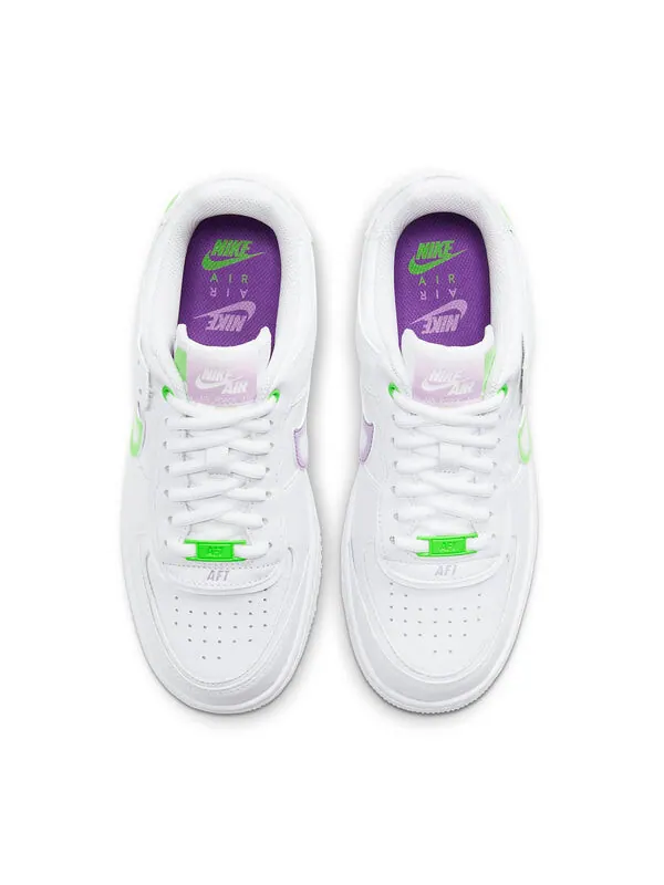 Кроссовки air force 1 shadow Nike — изображение 4 из 4, белый/зеленый/фиолетовый