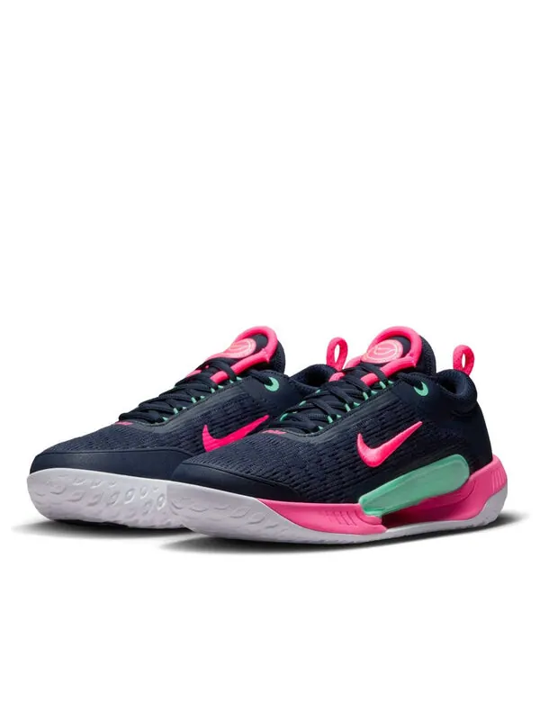 Кроссовки court zoom nxt 'obsidian hyper pink' Nike — изображение 3 из 4, зеленый/белый/розовый
