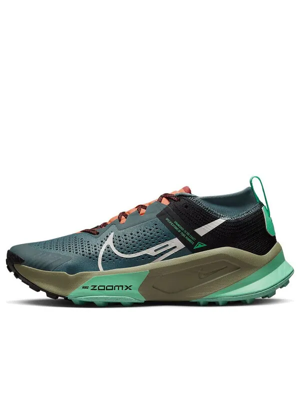 Кроссовки zoomx zegama Nike — изображение 1 из 4, зеленый/черный/оранжевый