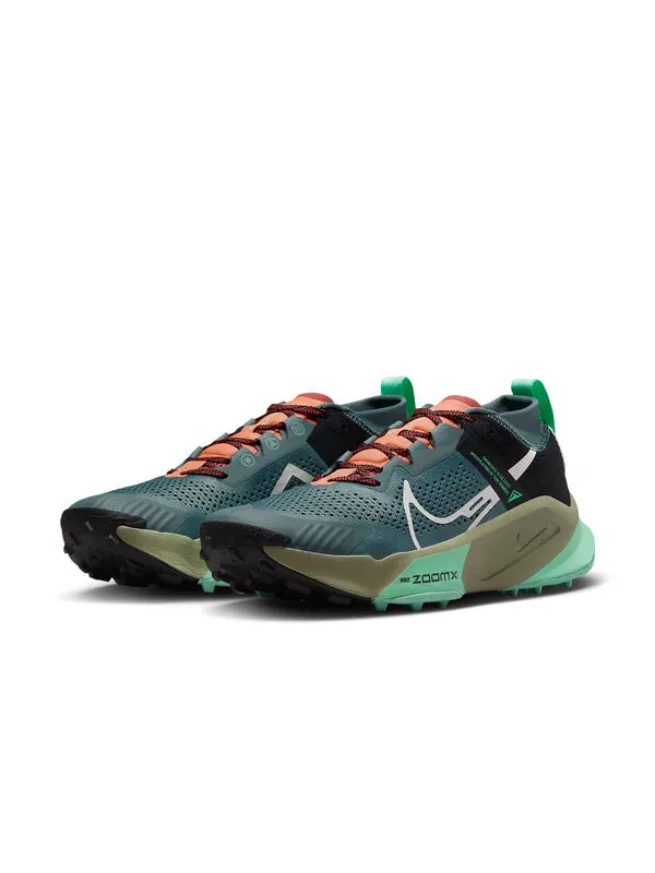 Кроссовки zoomx zegama Nike — изображение 3 из 4, зеленый/черный/оранжевый