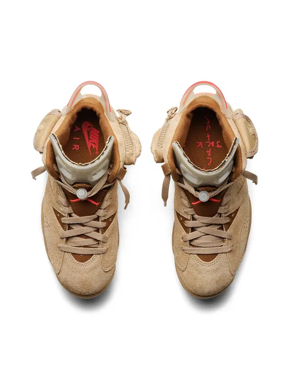 Кроссовки 6 retro x travis scott 'british khaki' Air Jordan — изображение 4 из 4, хаки//яркий
