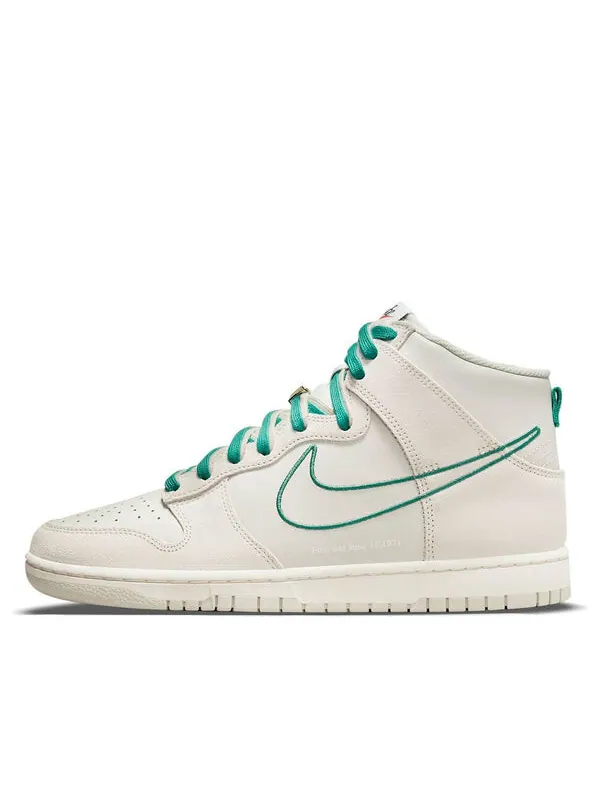 Кроссовки данки высокие se Nike — изображение 1 из 4, белый/зеленый