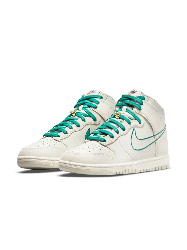 Кроссовки данки высокие se Nike — изображение 3 из 4, белый/зеленый