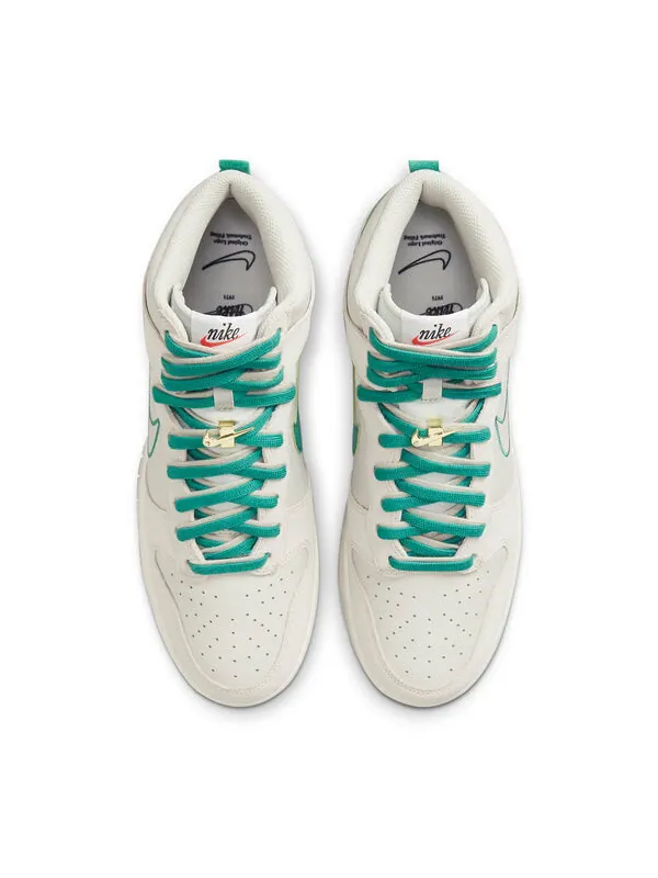 Кроссовки данки высокие se Nike — изображение 4 из 4, белый/зеленый
