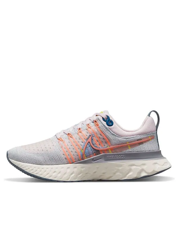 Кроссовки react infinity run flyknit 2 премиум Nike — изображение 1 из 4, серый/розовый/белый