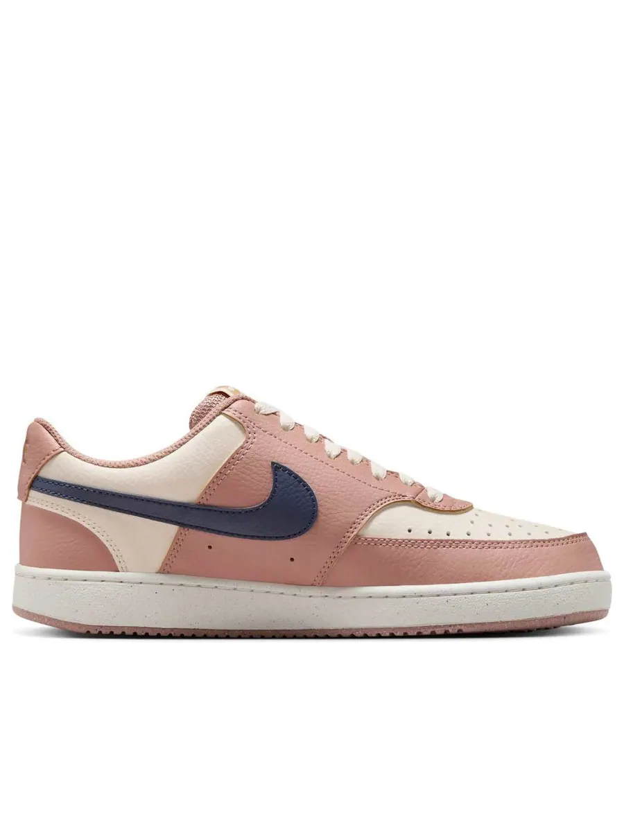 Кроссовки (WMNS) Nike Court Vision Low Next Nature 'Particle Pink Midnight Navy' — изображение 2 из 6, розовый