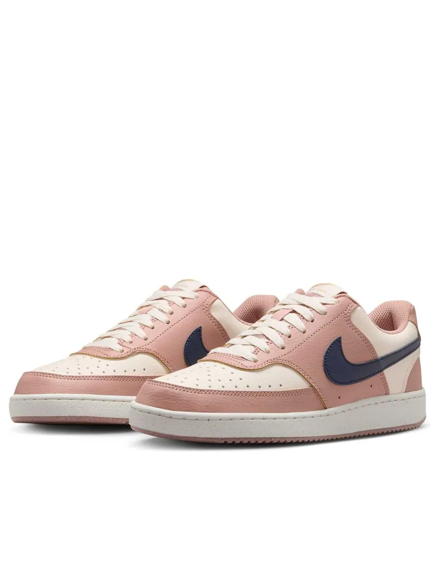 Кроссовки (WMNS) Nike Court Vision Low Next Nature 'Particle Pink Midnight Navy' — изображение 3 из 6, розовый