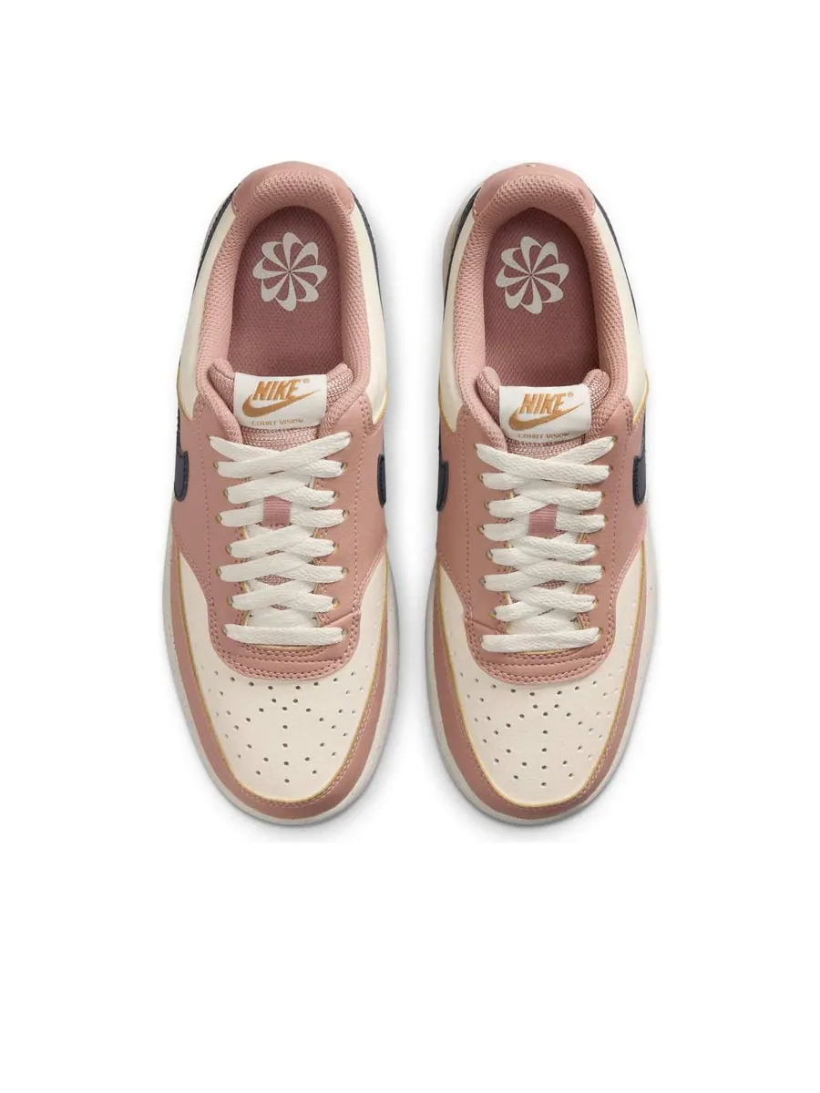 Кроссовки (WMNS) Nike Court Vision Low Next Nature 'Particle Pink Midnight Navy' — изображение 4 из 6, розовый